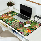 Vintage Tropical Eden on Yellow Desk Mat Gallery Image 2