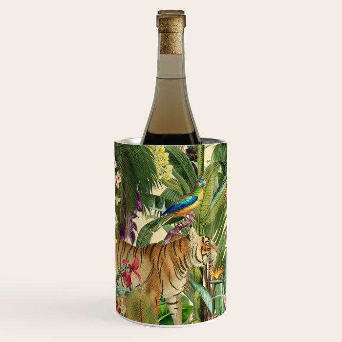 Vintage Tropical Eden on Yellow Wine Chiller Gallery Image 2