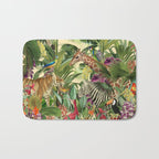 Vintage Tropical Eden on Yellow Bath Mat Gallery Image 1