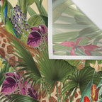 Vintage Tropical Eden on Yellow Wall Tapestry Gallery Image 3