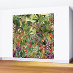 Vintage Tropical Eden on Yellow Wall Mural Gallery Image 2