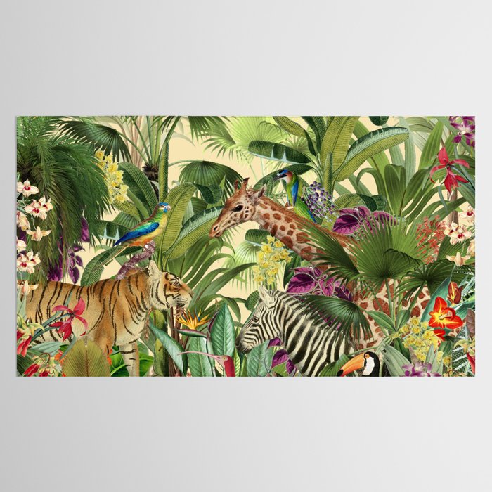 Vintage Tropical Eden on Yellow Tablecloth Gallery Image 2