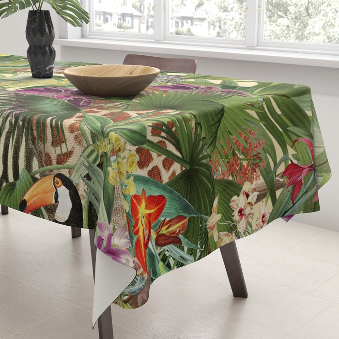 Vintage Tropical Eden on Yellow Tablecloth Gallery Image 3