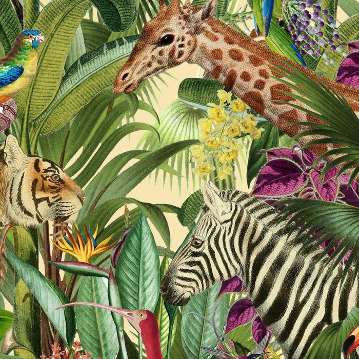 Vintage Tropical Eden on Yellow Coffee Mug Gallery Image 2