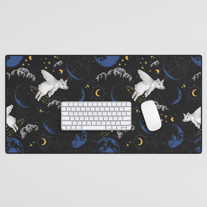 Celestial Pigs of the Night Sky A Desk Mat Gallery Image 1