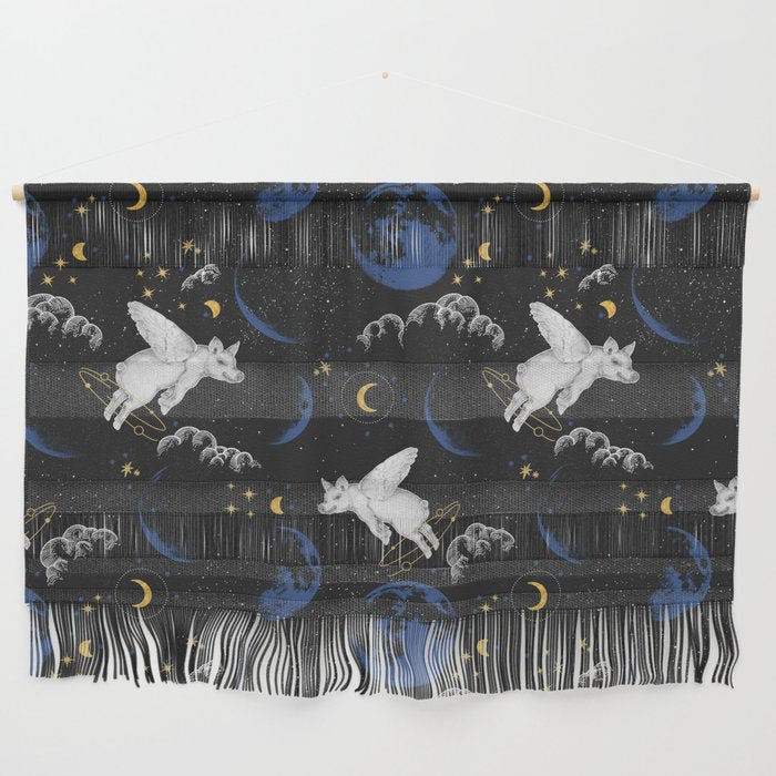 Celestial Pigs of the Night Sky A Wall Hanging Gallery Image 1