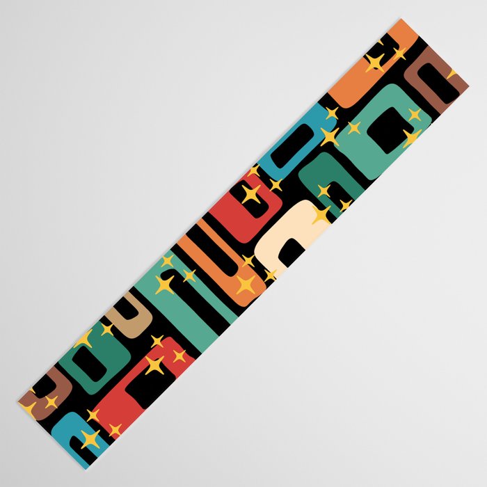 Retro Mid Century Modern Abstract Pattern 223 Table Runner Gallery Image 3