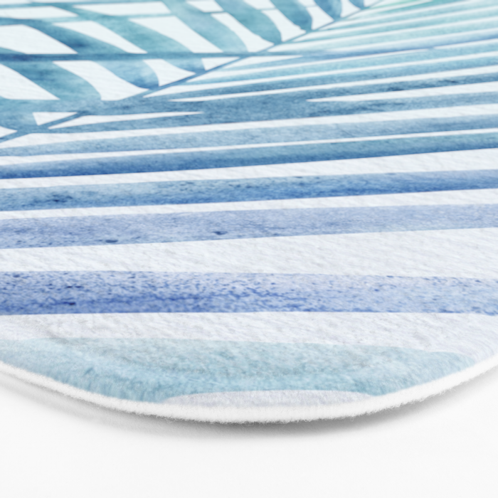 Coastal Palms Watercolor Bath Mat Gallery Image 3