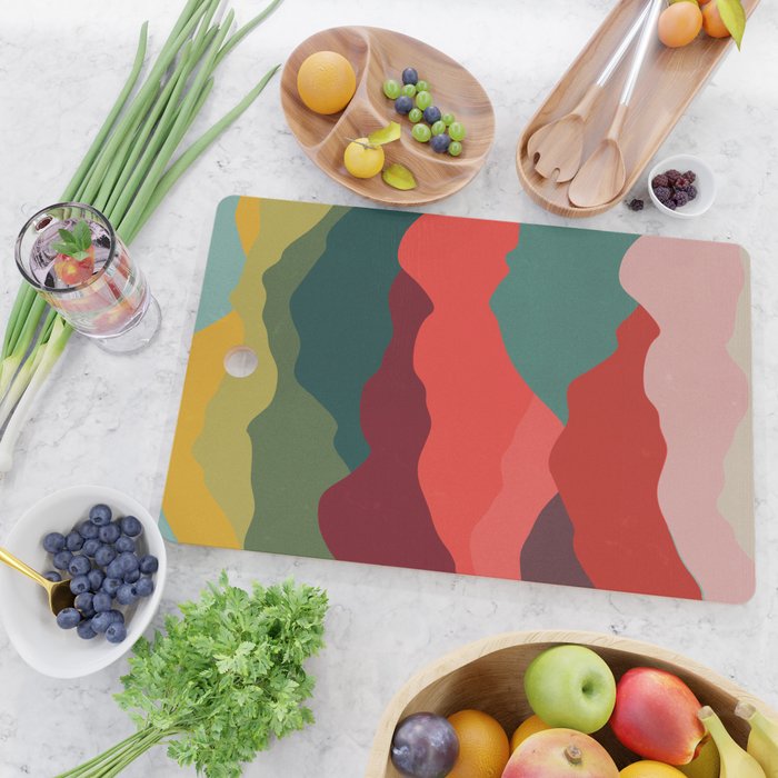 Art Clouds: Mid Century Edition Cutting Board Gallery Image 2
