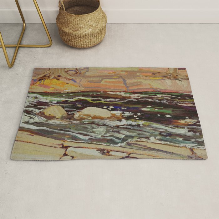 Tom Thomson Dark Waters spring 1916 Canadian Landscape Artist Rug Gallery Image 1