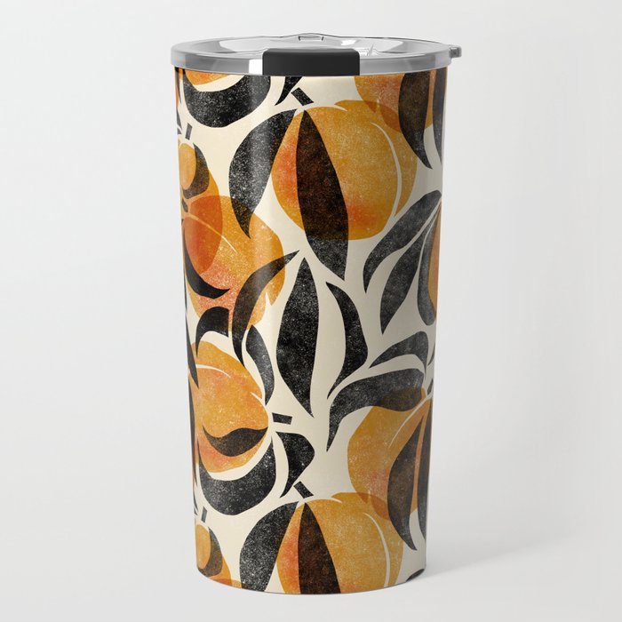 Peaches - marigold & black Travel Mug Gallery Image 1