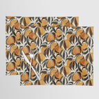 Peaches - marigold & black Placemat Gallery Image 1