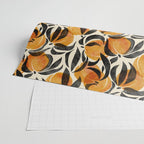 Peaches - marigold & black Wrapping Paper Gallery Image 2