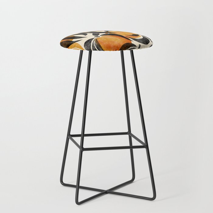 Peaches - marigold & black Stool Gallery Image 1