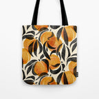 Peaches - marigold & black Tote Bag Gallery Image 1