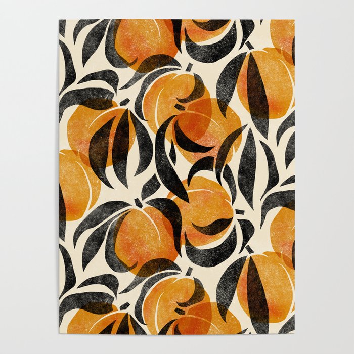 Peaches - marigold & black Poster Gallery Image 4