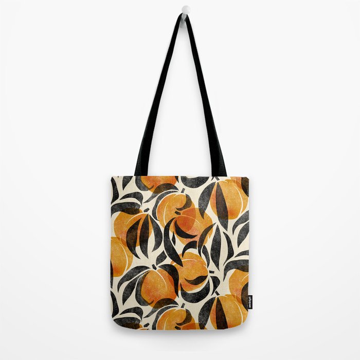 Peaches - marigold & black Tote Bag Gallery Image 2