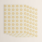 Happy Sunshine - yellow art, sunshine, boho art, bohemian, tile, home decor, yellow, yellow art print Wrapping Paper Gallery Image 3