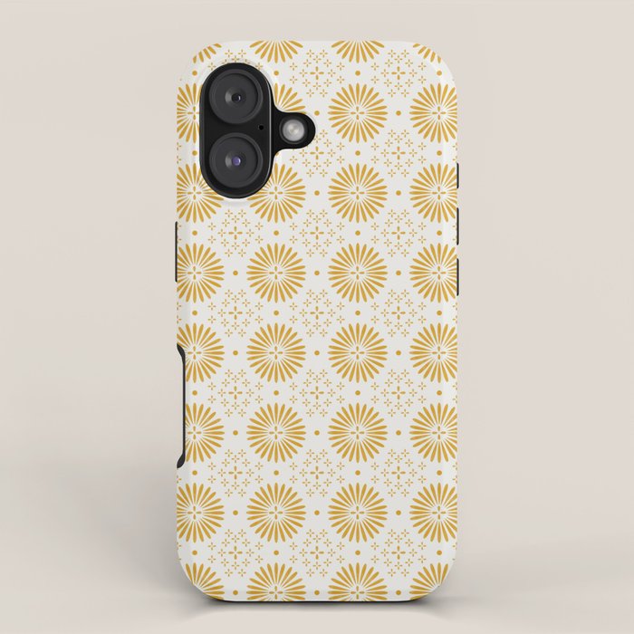 Happy Sunshine - yellow art, sunshine, boho art, bohemian, tile, home decor, yellow, yellow art print iPhone Case Gallery Image 1