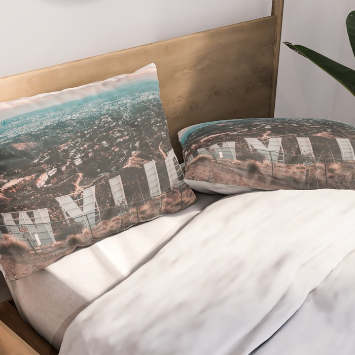 Hollywood Sign Pillow Sham Gallery Image 2