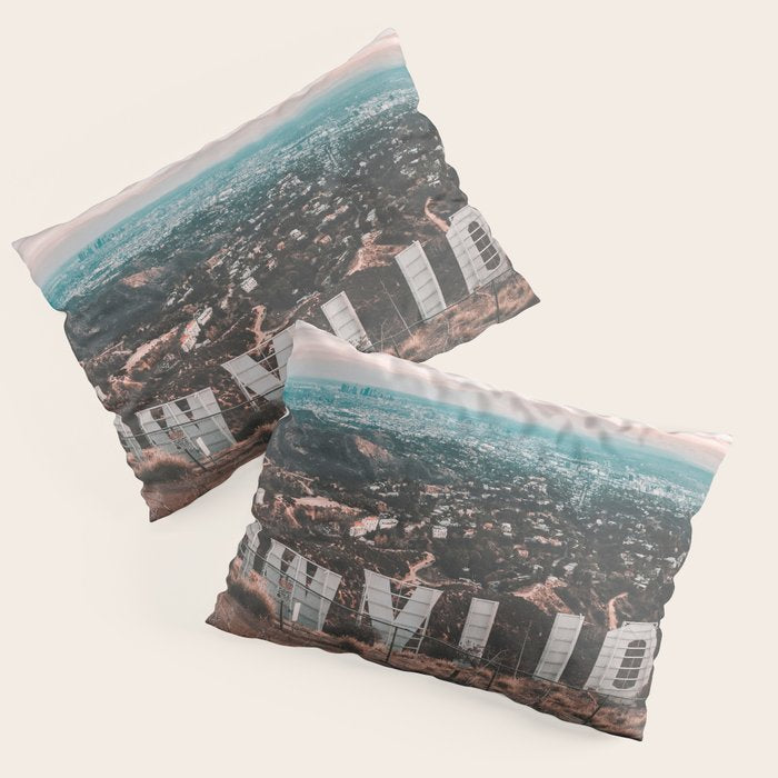 Hollywood Sign Pillow Sham Gallery Image 1