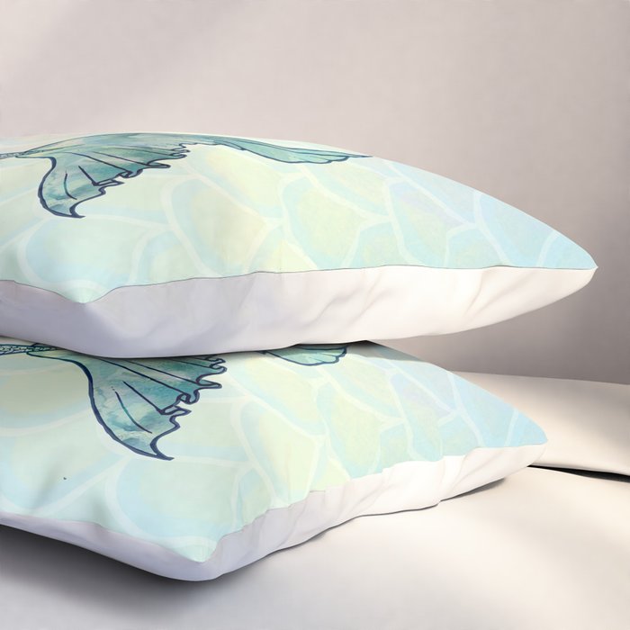 Watercolor Mermaid Pillow Sham Gallery Image 3