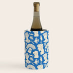 Ancient blue greek statue doodle pattern Wine Chiller Gallery Image 1