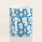 Ancient blue greek statue doodle pattern Coffee Mug Gallery Image 4