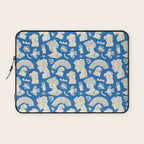 Ancient blue greek statue doodle pattern Laptop Sleeve Gallery Image 1