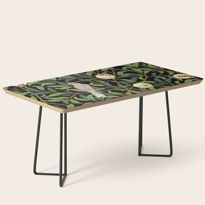 William Morris Enchanted Bird & Pomegranate Black Botanical Coffee Table Gallery Image 1