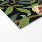 William Morris Enchanted Bird & Pomegranate Black Botanical Welcome Mat Gallery Image 2