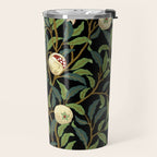 William Morris Enchanted Bird & Pomegranate Black Botanical Travel Mug Gallery Image 2