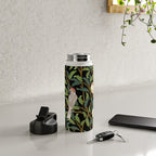 William Morris Enchanted Bird & Pomegranate Black Botanical Water Bottle Gallery Image 4