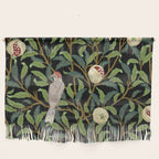 William Morris Enchanted Bird & Pomegranate Black Botanical Wall Hanging Gallery Image 1