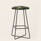 William Morris Enchanted Bird & Pomegranate Black Botanical Stool Gallery Image 1