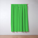 Solid Bright Kelly Green Color Window Curtain Gallery Image 3