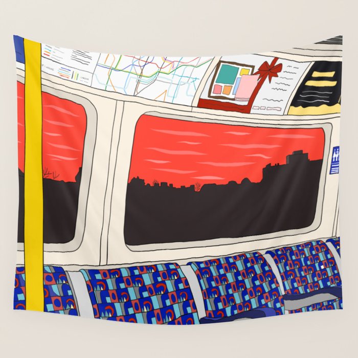 View from London Train Line Wall Tapestry Gallery Image 4