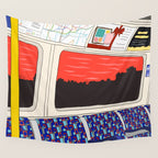 View from London Train Line Wall Tapestry Gallery Image 4