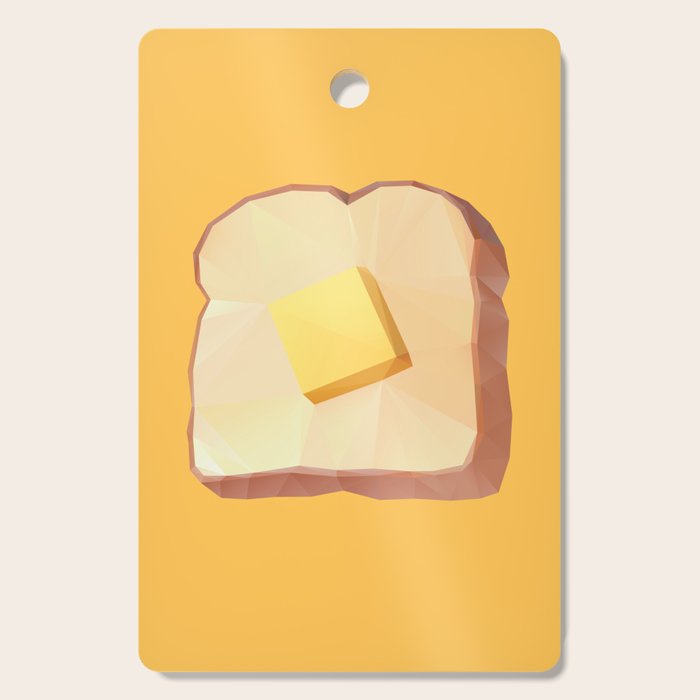 Toast with Butter polygon art Cutting Board Gallery Image 1