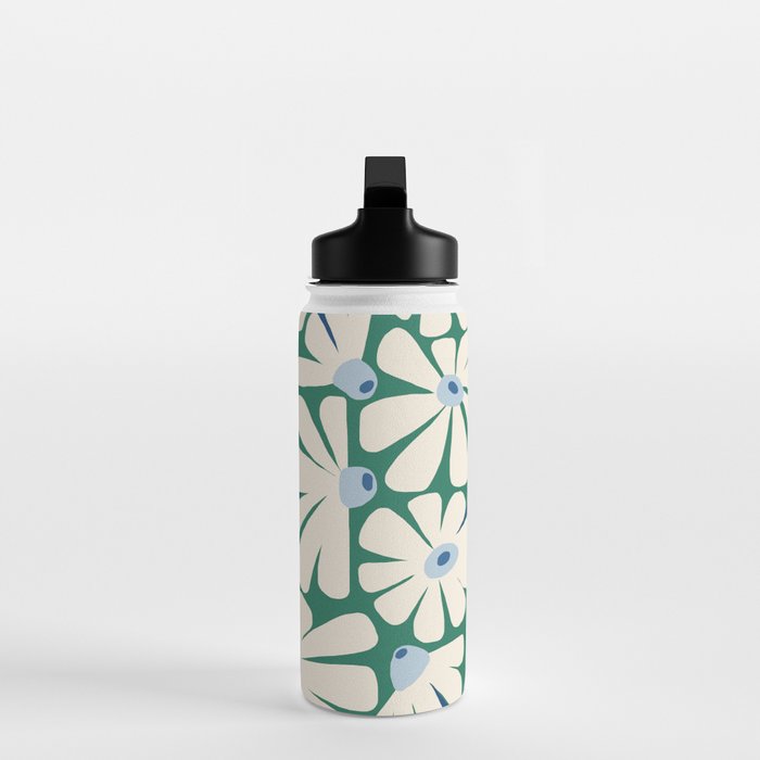 Daisy fresh 2 - green blue Water Bottle Gallery Image 3