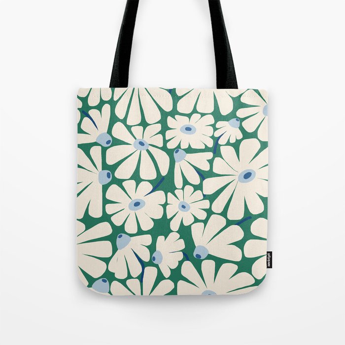 Daisy fresh 2 - green blue Tote Bag Gallery Image 1