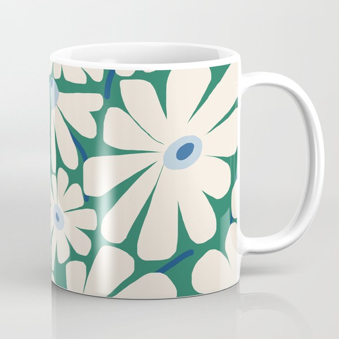Daisy fresh 2 - green blue Coffee Mug Gallery Image 1
