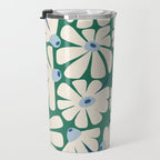 Daisy fresh 2 - green blue Travel Mug Gallery Image 3