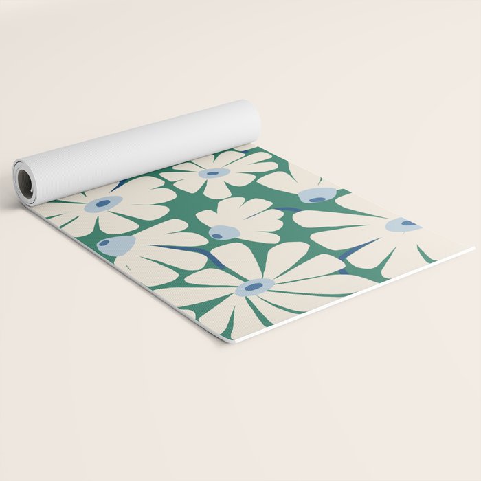 Daisy fresh 2 - green blue Yoga Mat Gallery Image 2