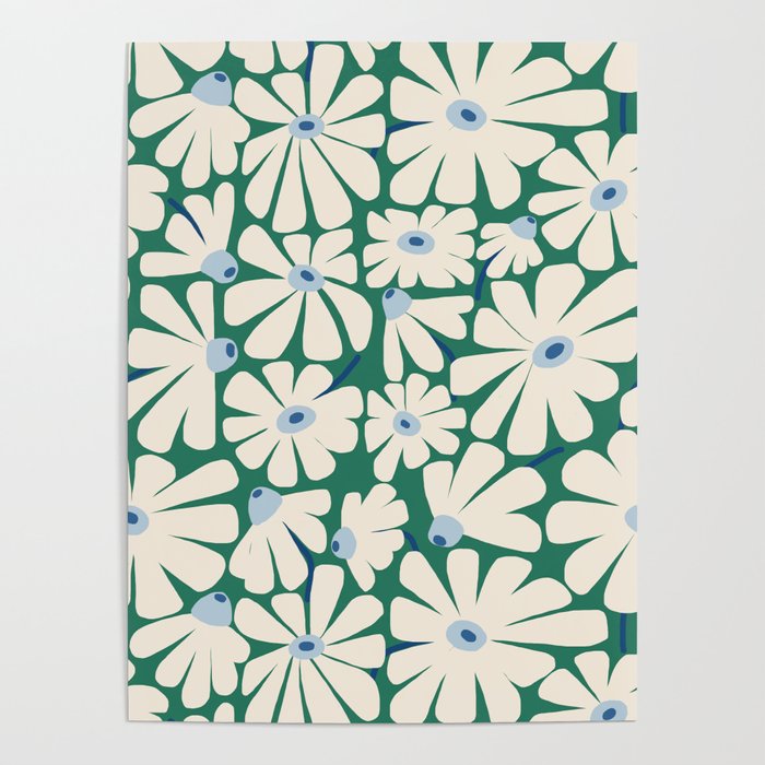 Daisy fresh 2 - green blue Poster Gallery Image 4