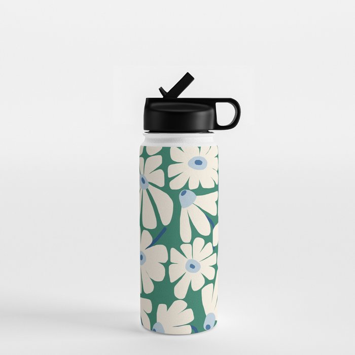 Daisy fresh 2 - green blue Water Bottle Gallery Image 1