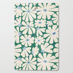 Daisy fresh 2 - green blue Cutting Board Gallery Image 1