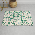 Daisy fresh 2 - green blue Rug Gallery Image 1