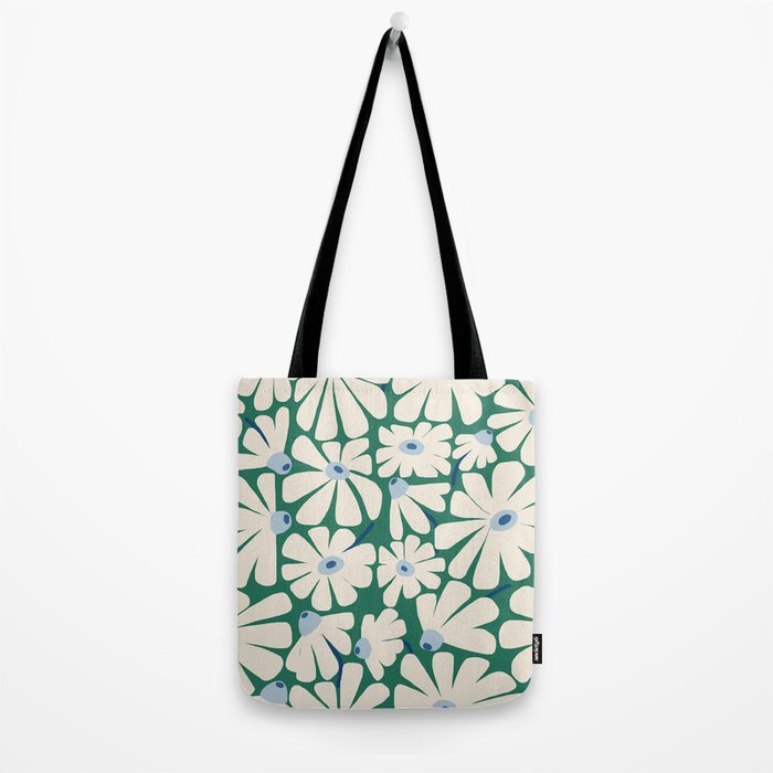 Daisy fresh 2 - green blue Tote Bag Gallery Image 2