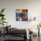 Stripes and Circles Wood Wall Art Gallery Image 2